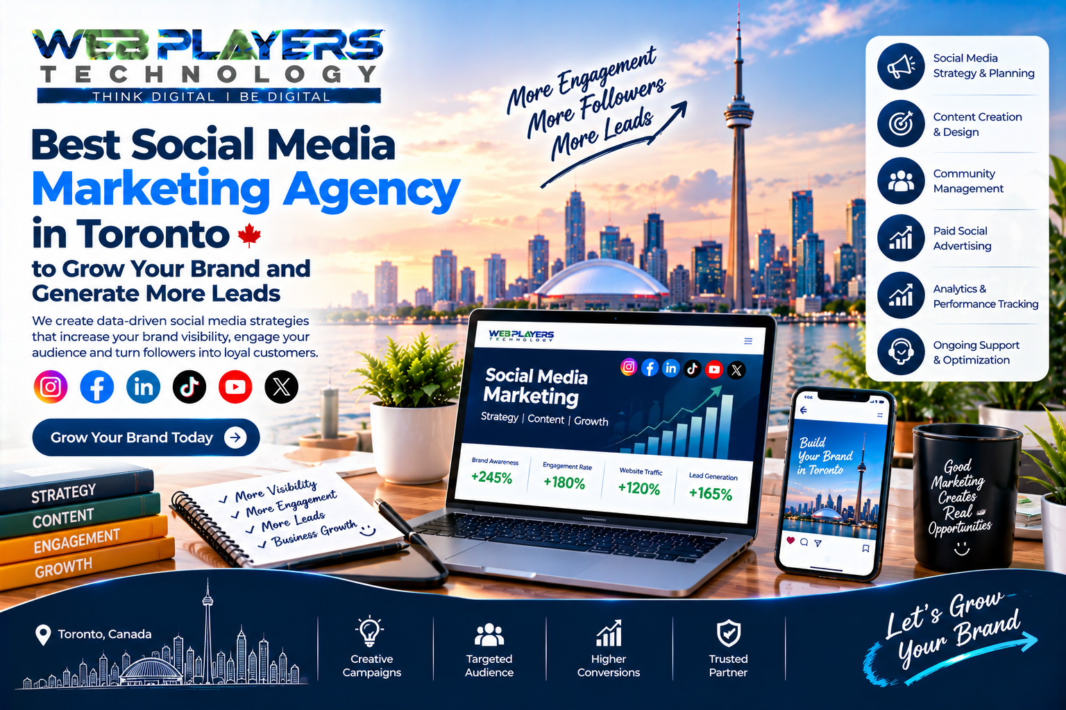 Best Social Media Marketing Agency in Toronto to Grow Your Brand and Generate More Leads